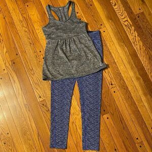 Pro player size medium Grey sleeveless  drawstring yoga top and Pro player purpl